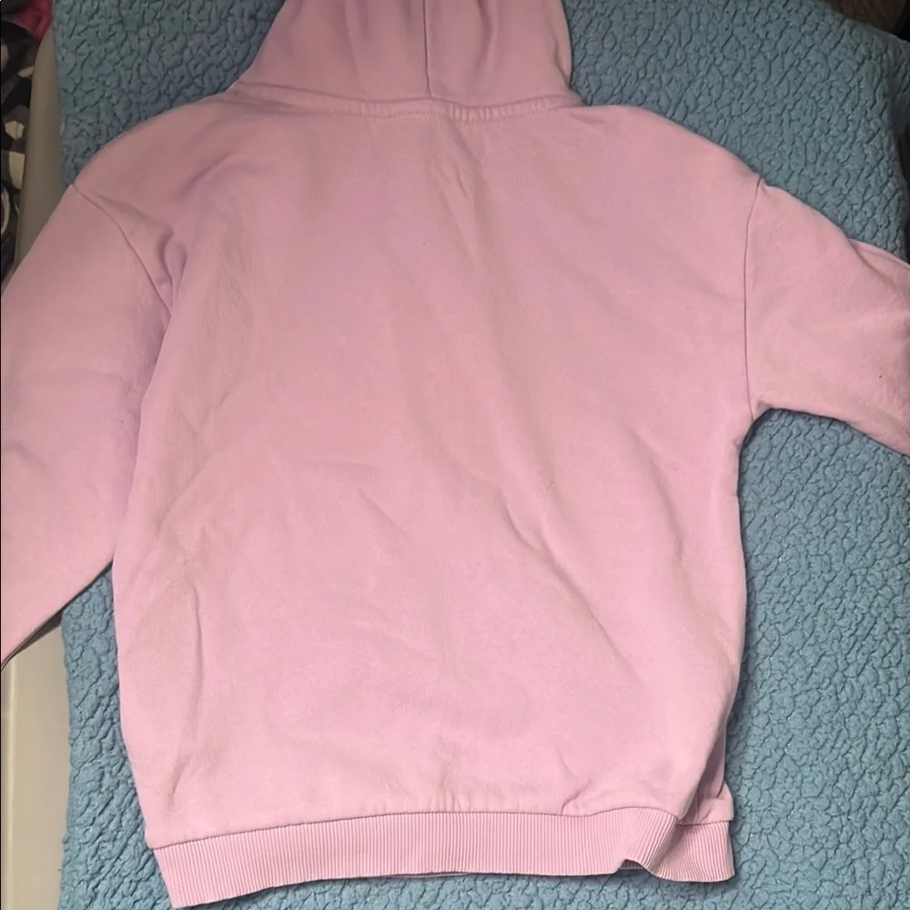 H&M Pink and White Sweatshirt Hoodie